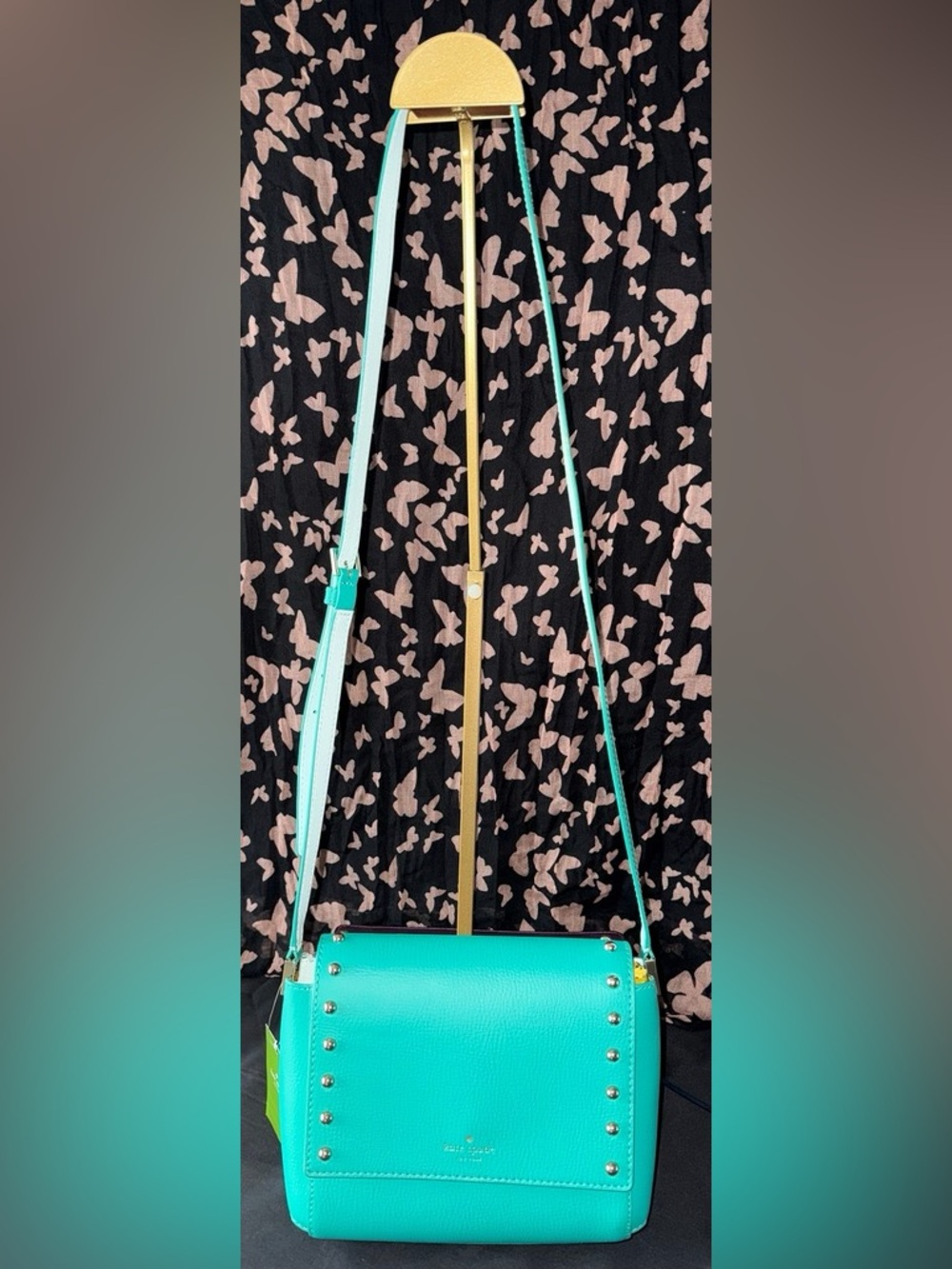 Kate Spade Sanders Place Avva (Style # WKRU5308) Studded Crossbody